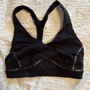 Black and gold lululemon sports bra